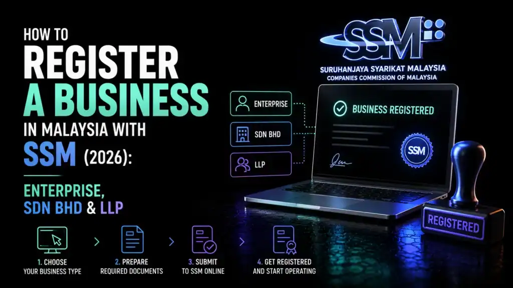 Guide to registering a business in Malaysia with SSM and business types.